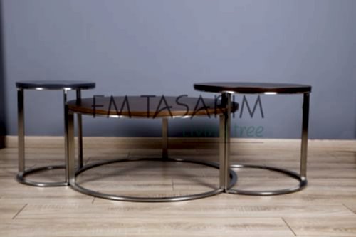 3 LÜ YUVARLAK METAL SEHPA